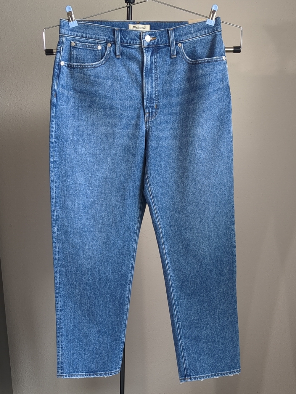 Madewell Perfect Vintage Straight High Rise Medium Wash Jean Sz 31